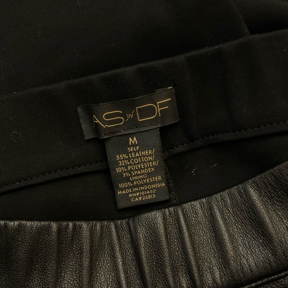 AS by DF Black Moto Leather Front Ripped Knees Leggings M - Picture 7 of 7